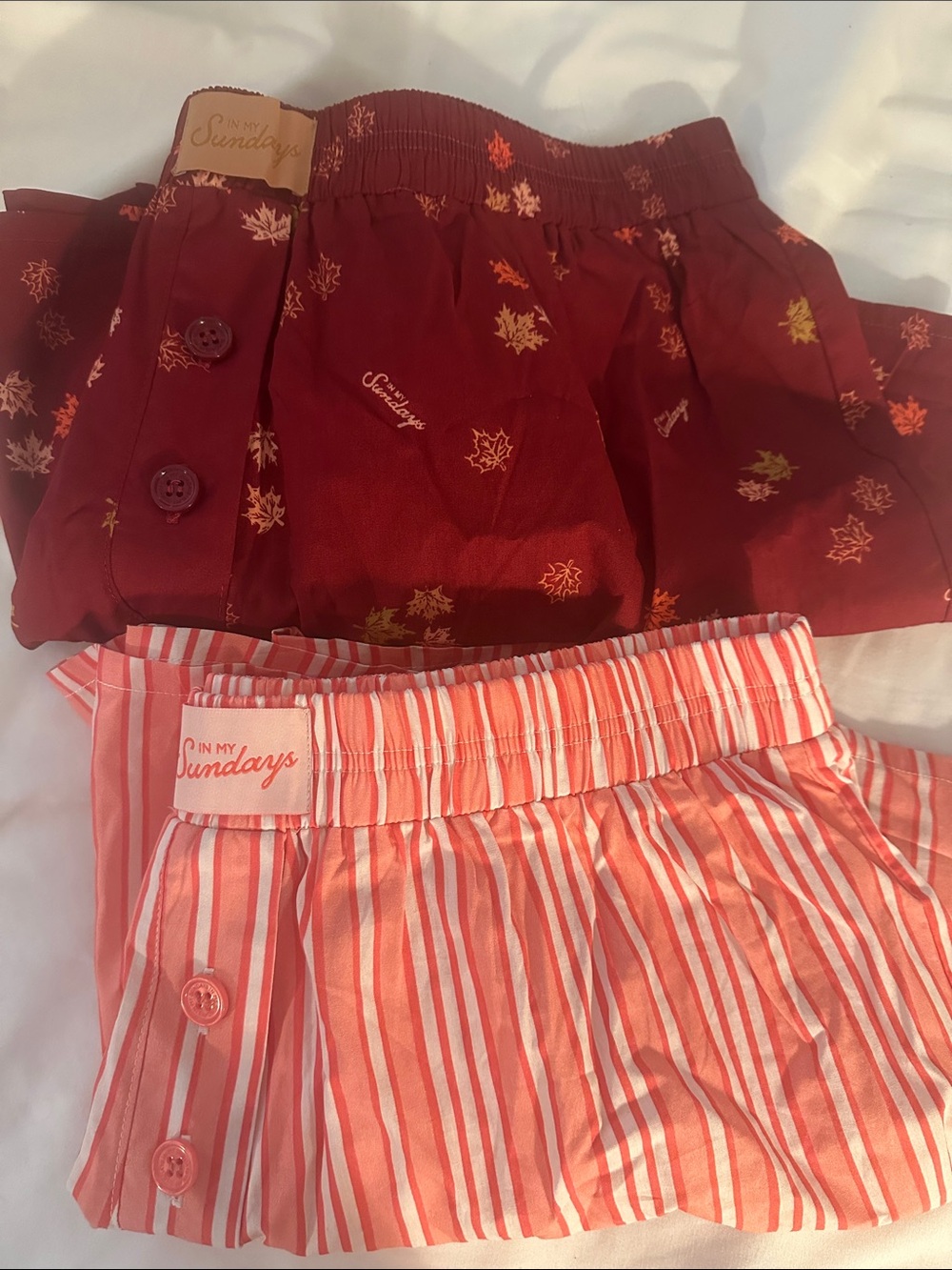 In My Sundays Women's Red & Coral Sleep Shorts Set
